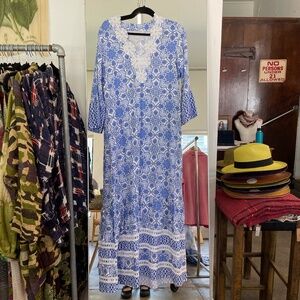 Temptation Positano Saline Maxi Dress in Summer Blue